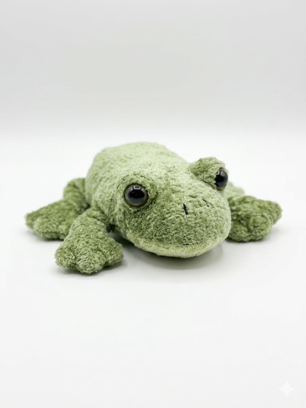 Caltoy Frog Hand Puppet Plush Green Stuffed Animal Large Eyes Toy 10.5”